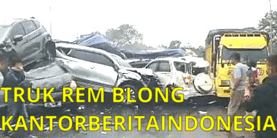 Kecelakaan beruntun di KM 92 Tol Cipularang disebabkan oleh truk yang mengalami rem blong saat melintas.